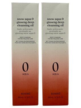 2 Pack Nooni Snow Aqua Zero Ginseng Deep Cleansing Oil 200 ml each EXP 05/2027
